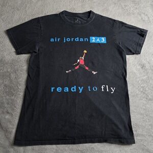 Jordan Shirt Men's XL Black Ready To Fly Air Michael 23 Jumpman Photograph